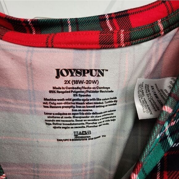 Nwt Joyspun Women’s Long Sleeve Tee and Joggers, 2-Piece Pajama Set, Size 2XL - Picture 7 of 7